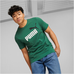 PUMA Ess+ Metallic 2 Col Logo T-Shirt Herren 37 - vine XXL