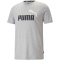 PUMA Ess+ Metallic 2 Col Logo T-Shirt Herren 04 - light gray heather S