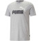 PUMA Ess+ Metallic 2 Col Logo T-Shirt Herren 04 - light gray heather XL