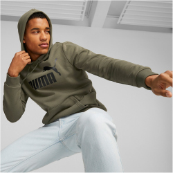 PUMA Essentials Big Logo Fleece-Hoodie Herren 36 - green moss XL