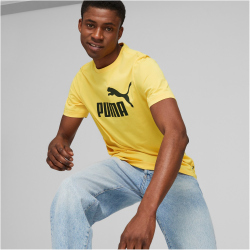 PUMA Essentials Logo T-Shirt Herren 43 - mustard seed S
