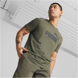 PUMA Essentials Logo T-Shirt Herren 36 - green moss 3XL