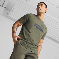 PUMA Essentials Logo T-Shirt Herren 36 - green moss 4XL