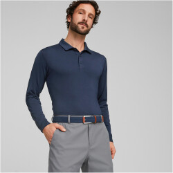 PUMA YouV langarm Poloshirt Herren 03 - navy blazer XS