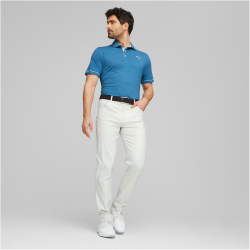 PUMA Cloudspun Haystack Poloshirt Herren 08 - lake blue heather/high rise L