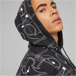 PUMA Courtside Booster Hoodie Herren 01 - PUMA black/court aop M