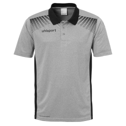 uhlsport GOAL Poloshirt Kinder dark grey melange/schwarz 152