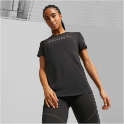 PUMA Graphic Training-T-Shirt Damen 01 - puma black XS