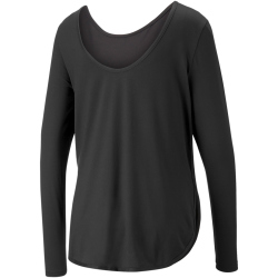 PUMA Studio Yogini Lite langarm Yogashirt Damen 01 - puma black M