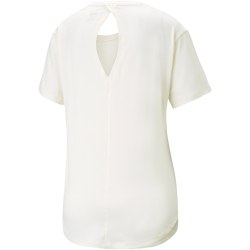 PUMA Studio Yogini Lite kurzarm Yogashirt Damen 66 - frosted ivory S
