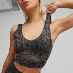 PUMA Studio Print Crop-Top Damen 01 - PUMA black/shibori L