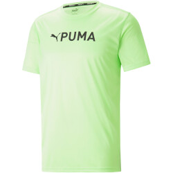 PUMA Fit Logo T-Shirt Herren 34 - fizzy lime L