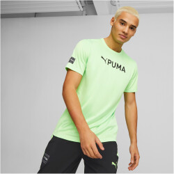 PUMA Fit Logo T-Shirt Herren 34 - fizzy lime L