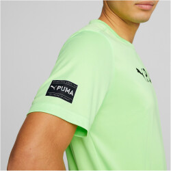 PUMA Fit Logo T-Shirt Herren 34 - fizzy lime L