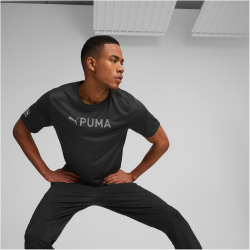PUMA Fit Logo T-Shirt Herren 01 - PUMA black M