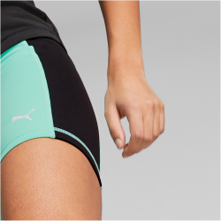 PUMA Fit 5" enge Shorts Damen 76 - electric peppermint/puma black XS