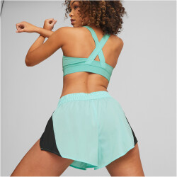 PUMA Fit Fashion Woven Flow Shorts Damen 76 - electric peppermint/puma black S