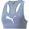 PUMA Mid Impact 4Keeps Sport-BH Damen 69 - filtered ash/puma white XL