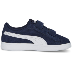 PUMA Smash 3.0 Suede Sneaker mit Klettverschluss Kinder 02 - PUMA navy/PUMA white 35
