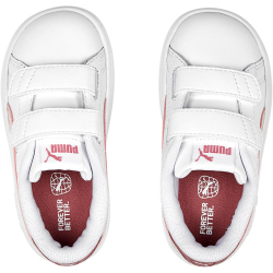 PUMA Smash 3.0 Leder-Sneaker mit Klettverschluss Baby 07 - PUMA white/rose dust/heartfelt 25