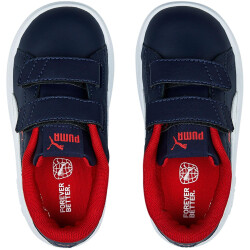PUMA Smash 3.0 Leder-Sneaker mit Klettverschluss Baby 04 - PUMA navy/PUMA white/for all time red 25