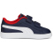 PUMA Smash 3.0 Leder-Sneaker mit Klettverschluss Baby 04 - PUMA navy/PUMA white/for all time red 25