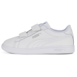 PUMA Smash 3.0 Leder-Sneaker mit Klettverschluss Kinder 02 - PUMA white/cool light gray 32