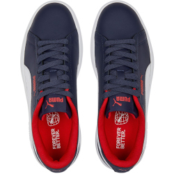 PUMA Smash 3.0 Leder-Sneaker Kinder 04 - PUMA navy/PUMA white/for all time red 37