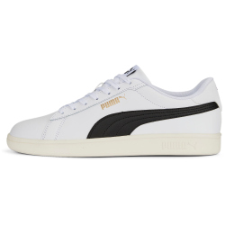 PUMA Smash 3.0 Leder-Sneaker 03 - PUMA white/PUMA black/PUMA gold/frosted ivory 36