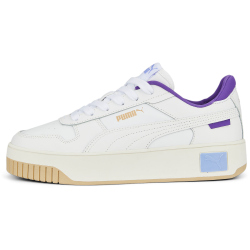 PUMA Carina Street Plateau Sneaker Damen 04 - PUMA white/PUMA white/elektro purple/frosted ivory 38.5