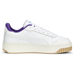 PUMA Carina Street Plateau Sneaker Damen 04 - PUMA white/PUMA white/elektro purple/frosted ivory 38.5