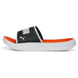 PUMA Softride Slide Massage Badelatschen Herren 06 - PUMA black/PUMA white/cayenne pepper 42
