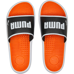 PUMA Softride Slide Massage Badelatschen Herren 06 - PUMA black/PUMA white/cayenne pepper 42