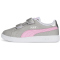 PUMA Smash v2 Glitz Glam PS Kinder Sneaker mit Klettverschluss 32 - PUMA silver/lilac chiffon/PUMA white 31