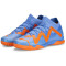 PUMA Future Match IT + Mid Multinocken-Fußballschuhe Kinder 01 - blue glimmer/puma white/ultra orange 33