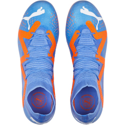 PUMA Future Match MG Multi-Ground Fu&szlig;ballschuhe 01 - blue glimmer/puma white/ultra orange 42.5