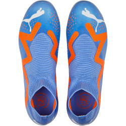 PUMA Future Match+ Laceless FG/AG Fußballschuhe 01 - blue glimmer/puma white/ultra orange 42