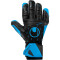 uhlsport Classic Soft HN (Half Negative Cut) Comp Torwarthandschuhe 222 - schwarz/cyan/weiß 3