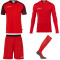 uhlsport Reaction Torwartset (Trikot+Baselayer+Shorts+Stutzen) Kinder 152 - rot/schwarz 128