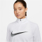 NIKE Dri-FIT Swoosh 1/4-Zip langarm Laufshirt Damen
