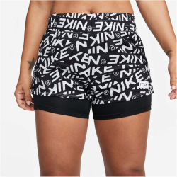 NIKE One Dri-FIT Mid-Rise 3" 2in1 Printed Shorts Damen