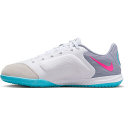 NIKE Jr. Tiempo Legend 9 Academy IC Hallen-Fußballschuhe Kinder 146 - white/black-baltic blue-pink blast 38
