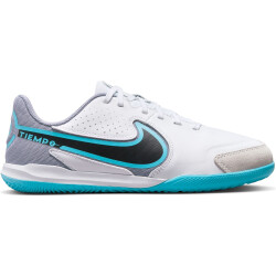 NIKE Jr. Tiempo Legend 9 Academy IC Hallen-Fußballschuhe Kinder 146 - white/black-baltic blue-pink blast 38