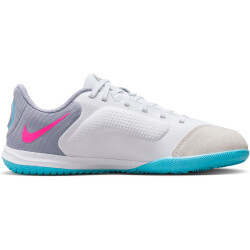 NIKE Jr. Tiempo Legend 9 Academy IC Hallen-Fußballschuhe Kinder 146 - white/black-baltic blue-pink blast 38