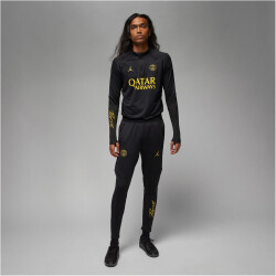 NIKE Paris Saint-Germain Strike Jordan Dri-FIT langarm Fußball Trainingsshirt Herren 011 - black/black/black/tour yellow XL