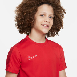 NIKE Academy 23 Dri-FIT kurzarm Fußball Trainingsshirt Kinder 657 - university red/gym red/white XS (122-128 cm)