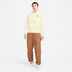 NIKE Sportswear Club Fleece-Hoodie Damen 113 - coconut milk/black XXL
