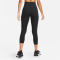 NIKE One High-Rise Cropped Leggings Damen 010 - black/white XXL