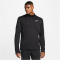 NIKE Pacer 1/2-Zip langarm Laufshirt Herren 010 - black/black/reflective silv S