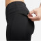 NIKE Fast Mid-Rise 7/8 Laufleggings mit Taschen Damen 010 - black/reflective silv XS